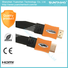 Hohe Qualität 2,0 V Am / Am Flache Nylon HDMI Kabel für HDTV